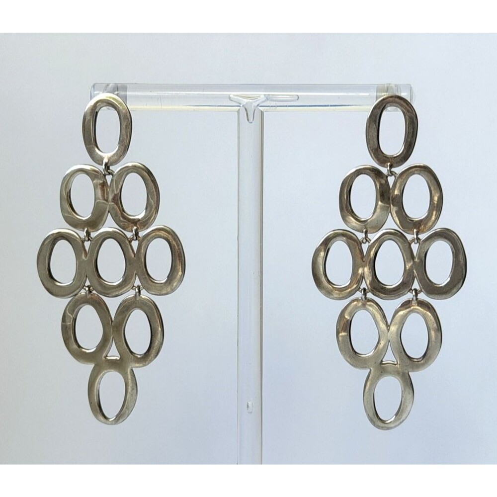 Ippolita Classico Open Oval Cascade Drop Earrings - Sterling Silver 925 Pierced
